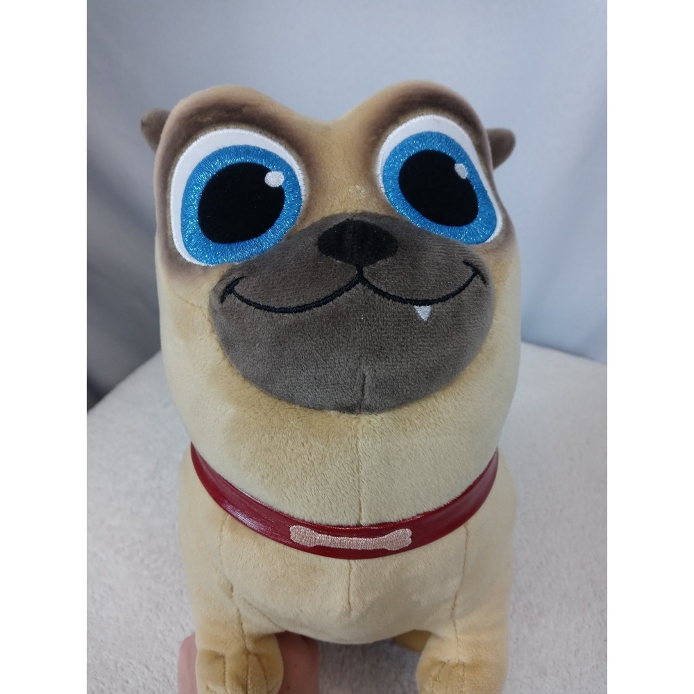 Disney Store Puppy Dog Pals Rolly Pug 12" Plush Stuffed Animal Toy Big Blue Eyes